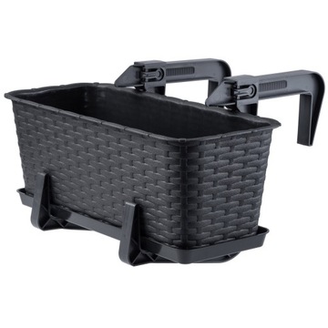 DONICZKA DONICA BALKONOWA PODSTAWKA 40cm ANTRACYT