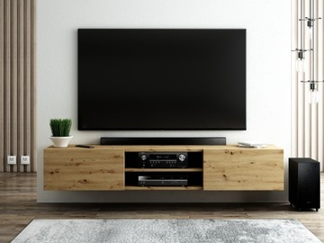 ПОДВЕСНОЙ ШКАФ ПОД ТЕЛЕВИЗОР 140 СМ ДУБ ARTISAN ГЛЯНЕЦ/МАТОВЫЙ