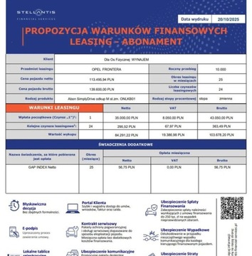 Opel 2025 Opel Frontera Electric GS e113 KM - dostepny od reki Elektryczny 113KM, zdjęcie 21