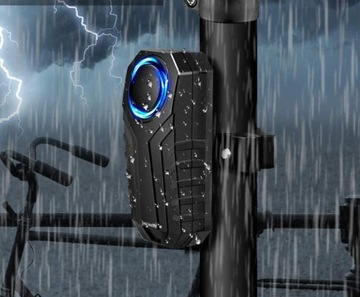 ВЕЛОСИПЕД СИГНАЛИЗАЦИЯ + ПУЛЬТ ДИСТАНЦИОННОГО УПРАВЛЕНИЯ ДЛЯ ВЕЛОСИПЕДА, СКУТЕРА, СКУТЕРА, ГРОМКИЙ 113 дБ + Батарейки