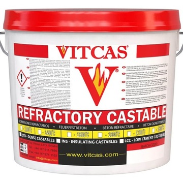 BETON IZOLACYJNY OGNIOTRWAŁY 1300°C VITCAS 13 KG