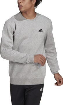 BLUZA MĘSKA ADIDAS ESSENTIALS FLEECE SPORTOWA SZARA rozm S