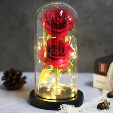 Подарок ETERNAL ROSE ДЛЯ НЕЕ в светодиодном стекле GIFT