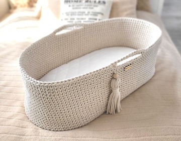 Kosz Mojżesza BOHO Handmade śmietanka