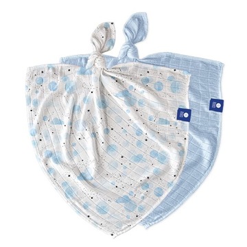 Zestaw 2 mini pieluszki bambus Sky Blue 30x30 cm