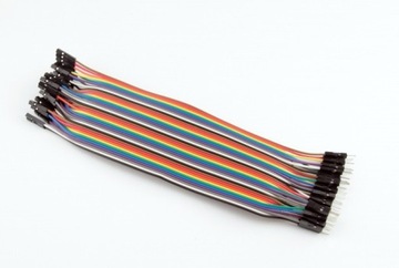 Przewody kable zworki męsko - żeński 10szt 30cm