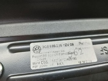 3C8885205 VW PASSAT CC LOKETNÍ OPĚRKA POHOVKA ZADNÍ