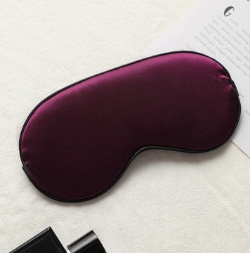 Атласная маска для сна, повязка на голову для сна, роскошный фиолетовый цвет