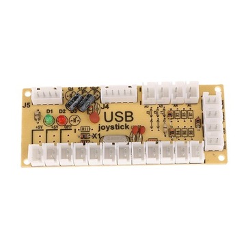 Аркадный комплект DIY USB-кодер и джойстик для ПК, 5-контактный для игрового контроллера, черный
