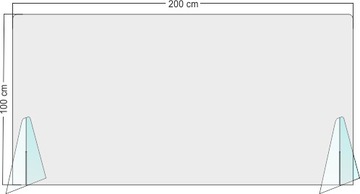 Pleksa osłona 200x100 plexa pleksi stojąca 5mm