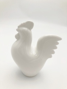 Kogut figurka porcelanowa biała 13cm