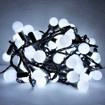 Рождественские гирлянды ШАРЫ 100 светодиодов ХОЛОДНЫЙ БЕЛЫЙ 8 ФУНКЦИЙ IP44 ДЛЯ РОЖДЕСТВЕНСКОЙ ЕЛКИ РОЖДЕСТВЕНСКАЯ ЕЛКА