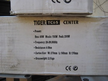 Tiger Satelliten 100 Вт 4 Ом и TC65 Center Central
