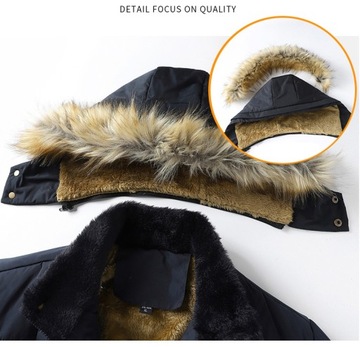 КУРТКА ЗИМНЯЯ МУЖСКАЯ, ДЛИННАЯ ПАРКА, ПАЛЬТО С КАПЮШОНОМ, УТЕПЛЕННАЯ, ПЛОТНАЯ, ТЕПЛАЯ