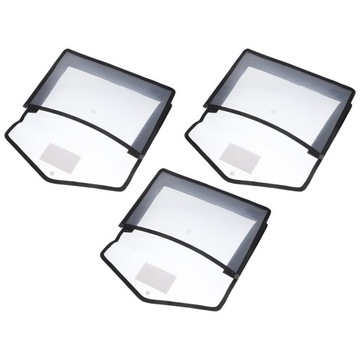 Torba na dokumenty A4, zapinana na zamek, biała, 3 szt