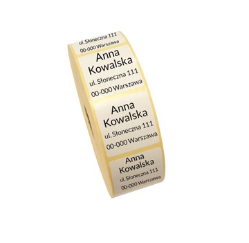 Naklejki własny nadruk wizytówka napis 4x4cm 1tys.
