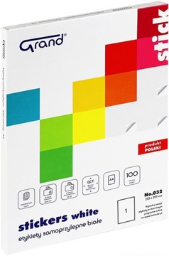 Etykiety uniwersalne Grand 210x297mm 100 ark