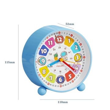 BUDZIK BUDZIK DO NAUKI DLA DZIECI Z LAMPKĄ NOCNĄ 11.5cm
