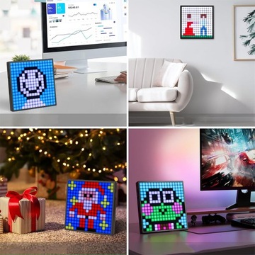 LAMPA LED EKRAN PIXELOWY PIXEL ART BLUETOOTH 16 X 16 INTELIGENTNY