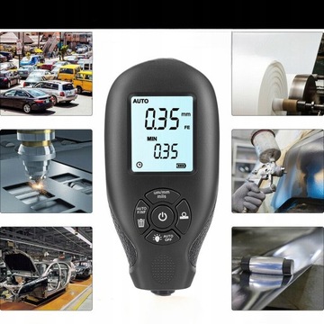 ИЗМЕРИТЕЛЬ ТОЛЩИНЫ АВТОМОБИЛЬНОЙ КРАСКИ HW-300 0-2000UM 0,01 ММ ЧЕРНЫЙ