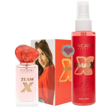 WODA PERFUMOWANA DLA KOBIET SŁODKA DŁUGOTRFAŁA +MGIEŁKA DO CIAŁA ZAPACHOWA