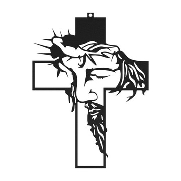 KRZYŻ METALOWY na ścianę dewocjonalia HEAVEN