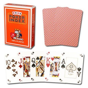 KARTY DO GRY MODIANO 100% PLASTIK JUMBO POKER LUX