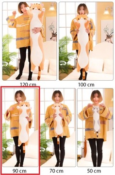 Плюшевый талисман котенка LONG CAT Розовый 90 см