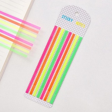 2 Piece Cute Very Thin Strip PET Sticky Notes Adhesive Stationery Memo Pad