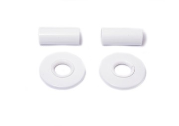 ZESTAW MASKUJĄCY ROZETY POJEDYNCZE + TULEJE BIAŁY