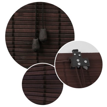 Бамбуковые жалюзи Внутреннее затворы Полудистой натуральный 150x160 см