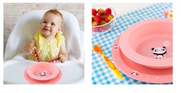 CANPOL BABIES ПЕРВЫЙ НАБОР ПОСУДЫ С ЭКЗОТИЧЕСКИМИ ЖИВОТНЫМИ ТАРЕЛКА-ЧАШКА 4М+