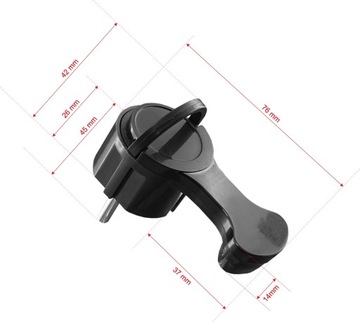 УГЛОВАЯ ПЛОСКАЯ ВИЛКА С ЗАЗЕМЛЕНИЕМ 16А 230В ЧЕРНАЯ