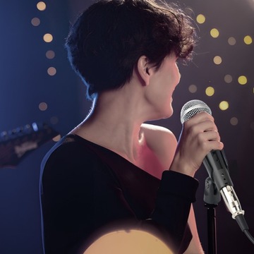 Профессиональный микрофон с аудиокабельным кабелем, подставкой и хранением