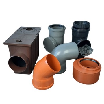 Канализационный переход Fi 110 / 50 мм низкий ПВХ