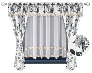 FIRANA GOTOWA WOAL 400x160 FIRANA KOLOROWA ZASŁONA NA POJEDYNCZY KARNISZ