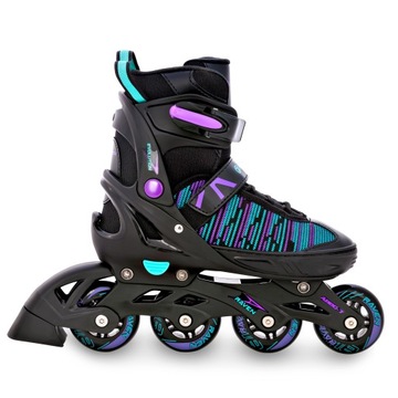 Rolki RAVEN Cande Black/Mint/Violet 38-42 Kauczuk