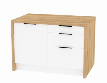 Wyspa kuchenna gotowa wyspa do kuchni z szafkami 120 cm dąb złoty