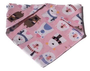 Хлопковый нагрудник, шарф, платок, розовый мишка для детей