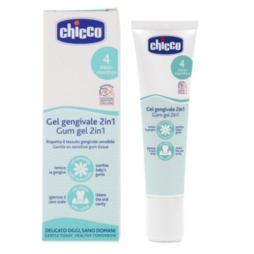 CHICCO гель на прорізування зубів для ясен 2 в 1 4 міс.+
