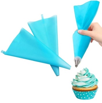 Rękaw 2szt worek cukierniczy silikonowy 41cm do masy tortów wielorazowy 416