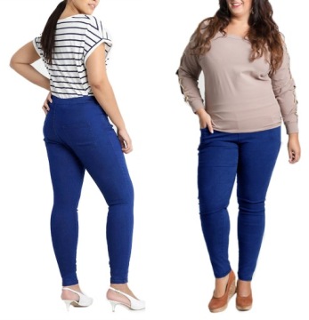 ДЖИНСОВЫЕ БРЮКИ, БОЛЬШИЕ трегинсы, черные 1203 2XL/3XL