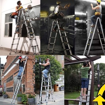 Лестница телескопическая 5 м, складная и выдвижная 2х8