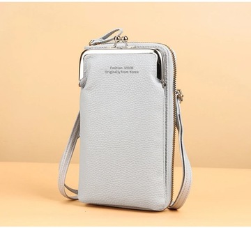 Torba podróżna na telefon komórkowy Damska torba na telefon komórkowy Crossbody na telefon komórkowy Szara