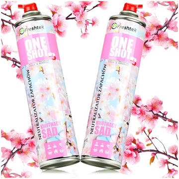 FRESHTEK ONE SHOT NEUTRALIZATOR KWITNĄCY SAD 600ML, 2 sztuki