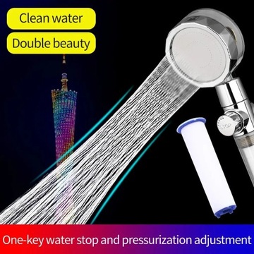 New Propeller Driven Shower Head Cotton Filter Turbocharged High Pressure