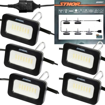 REFLEKTOR NAŚWIETLACZ LED DO ŁĄCZENIA ZESTAW 5x6W