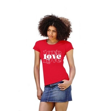 Koszulka t-shirt damska - Love - rozm. M - Dzień Matki Mamy