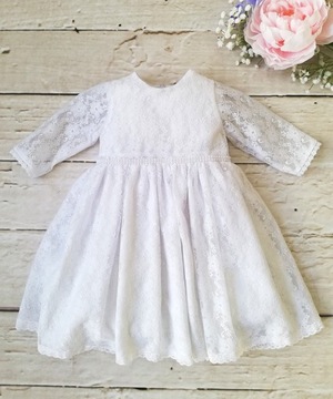 LOLA белое крестильное платье, размер 68