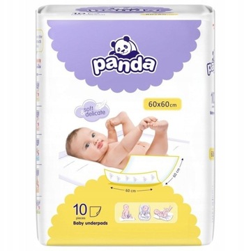 Podkłady higieniczny do przewijania Bella Panda 10 sztuk 60x60 cm